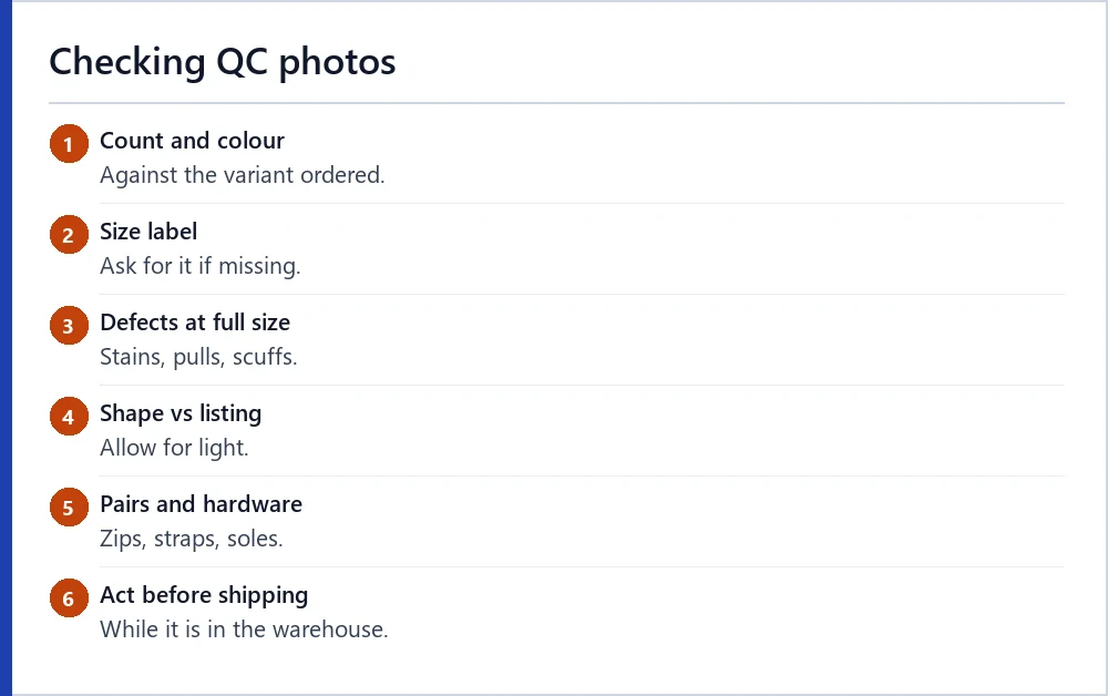 Six checks to run on warehouse QC photos